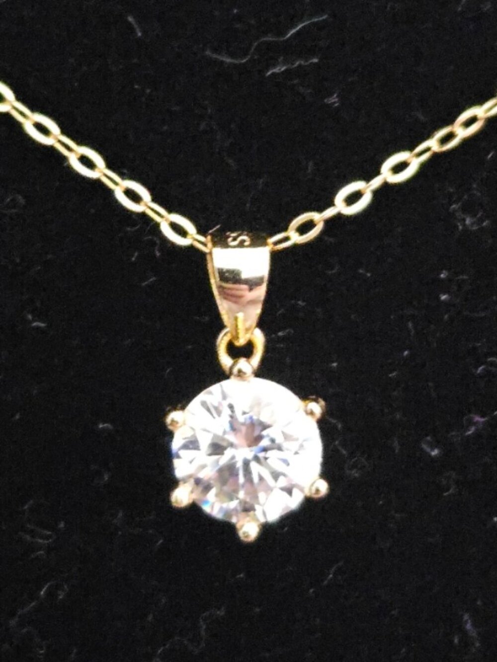 Moissanite  1.0 ct Gold Necklace